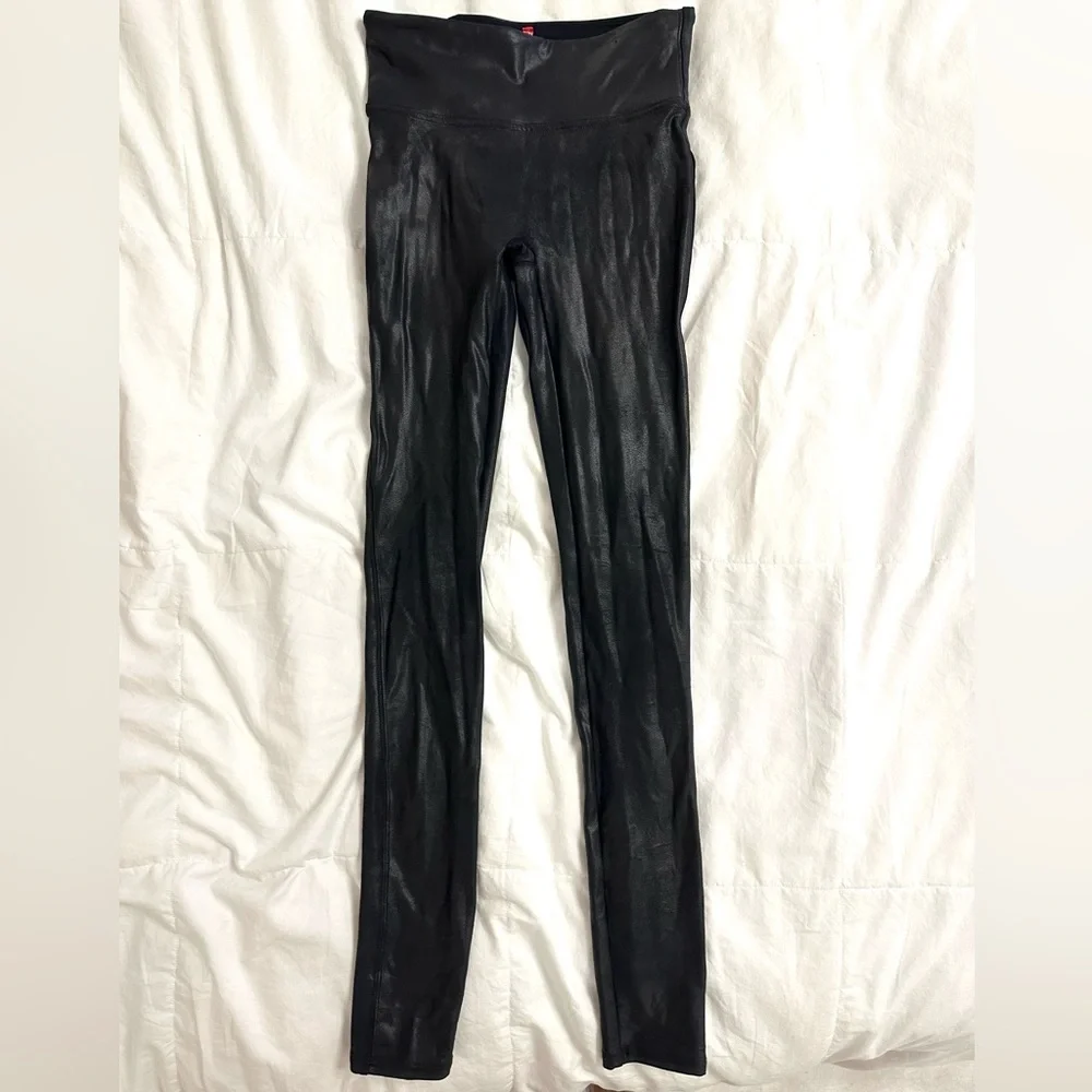 Spanx Faux Leather Leggings size XS black - Picture 7 of 9